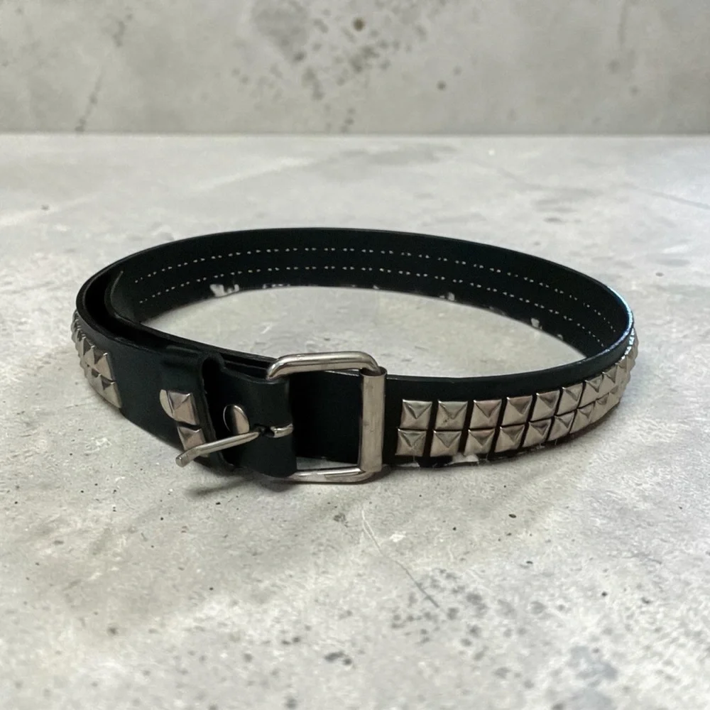 Leather studded belt